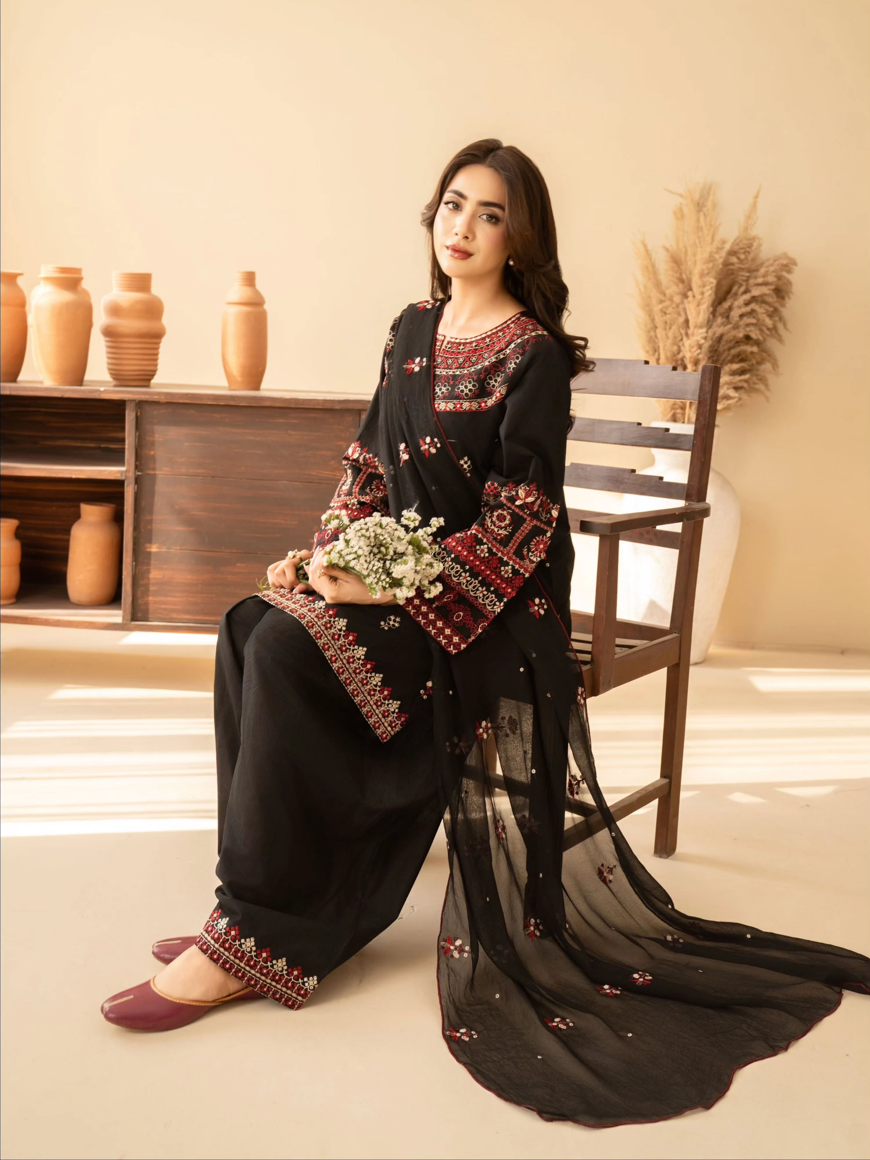 Siyah Gul – Law Embroidered 3PC