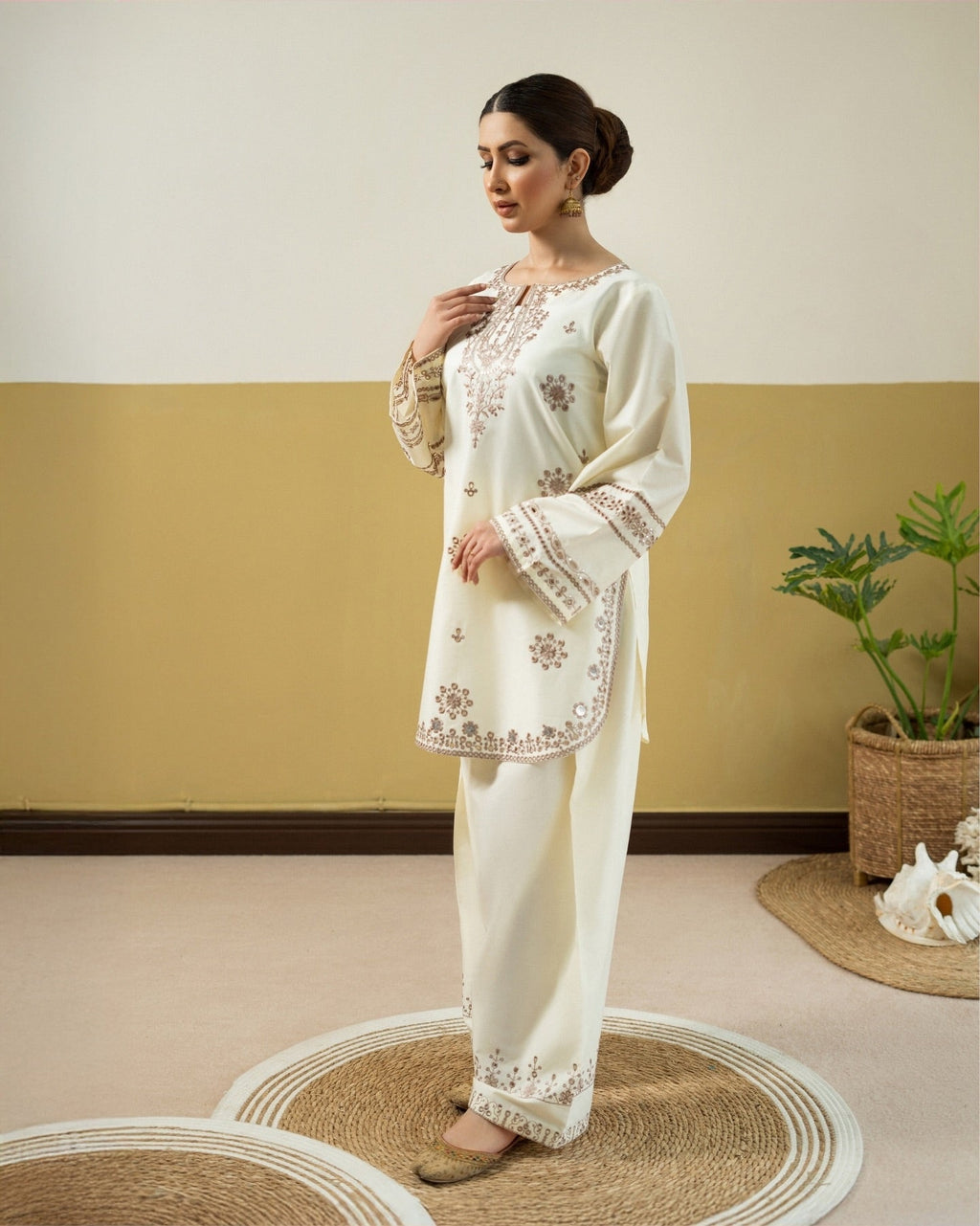 Chandni Sequence Emb 2-Piece Set (Cotton Lawn)