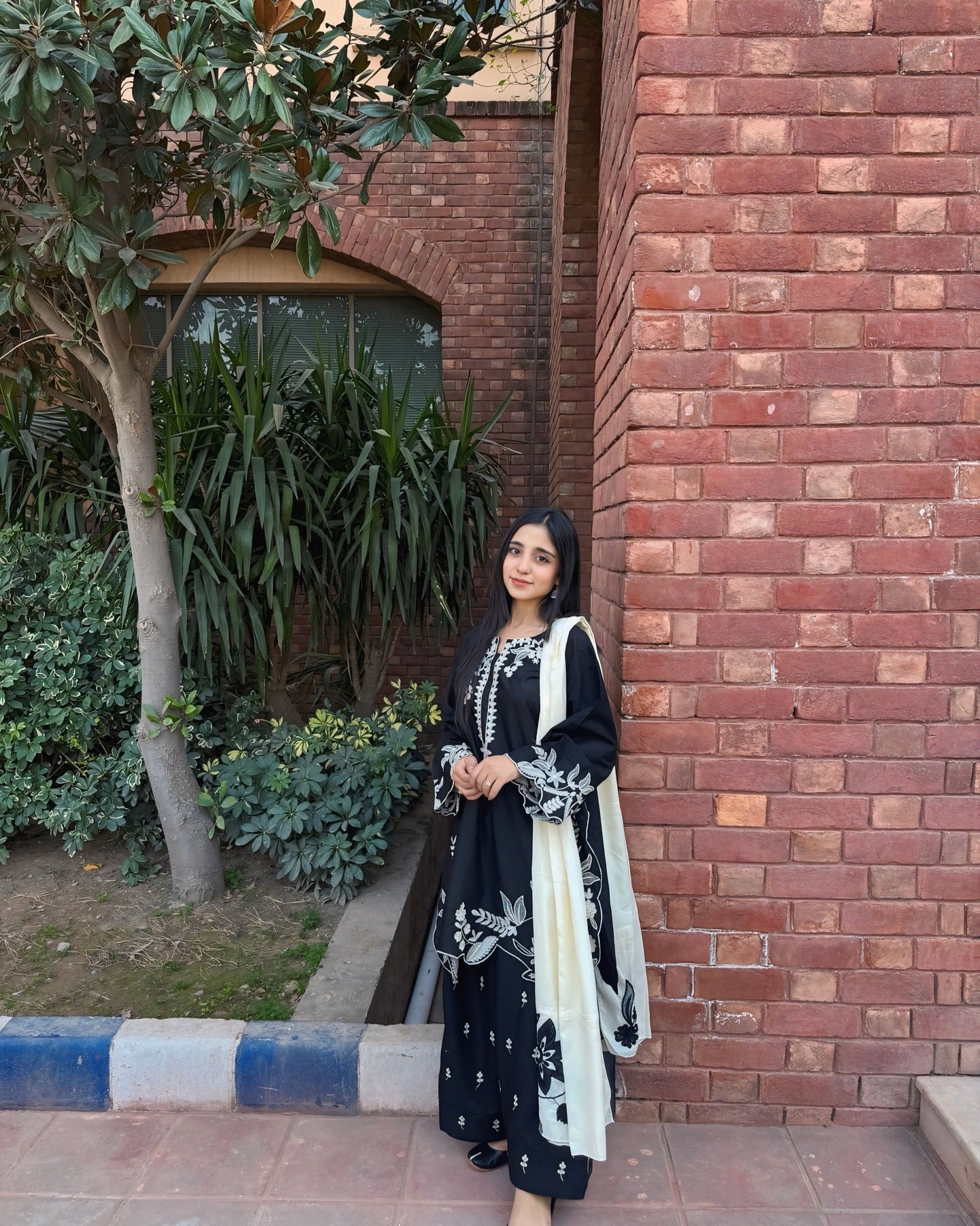 Sadaf Emb Cut Work Cotton Lawn Dress (Stitched)