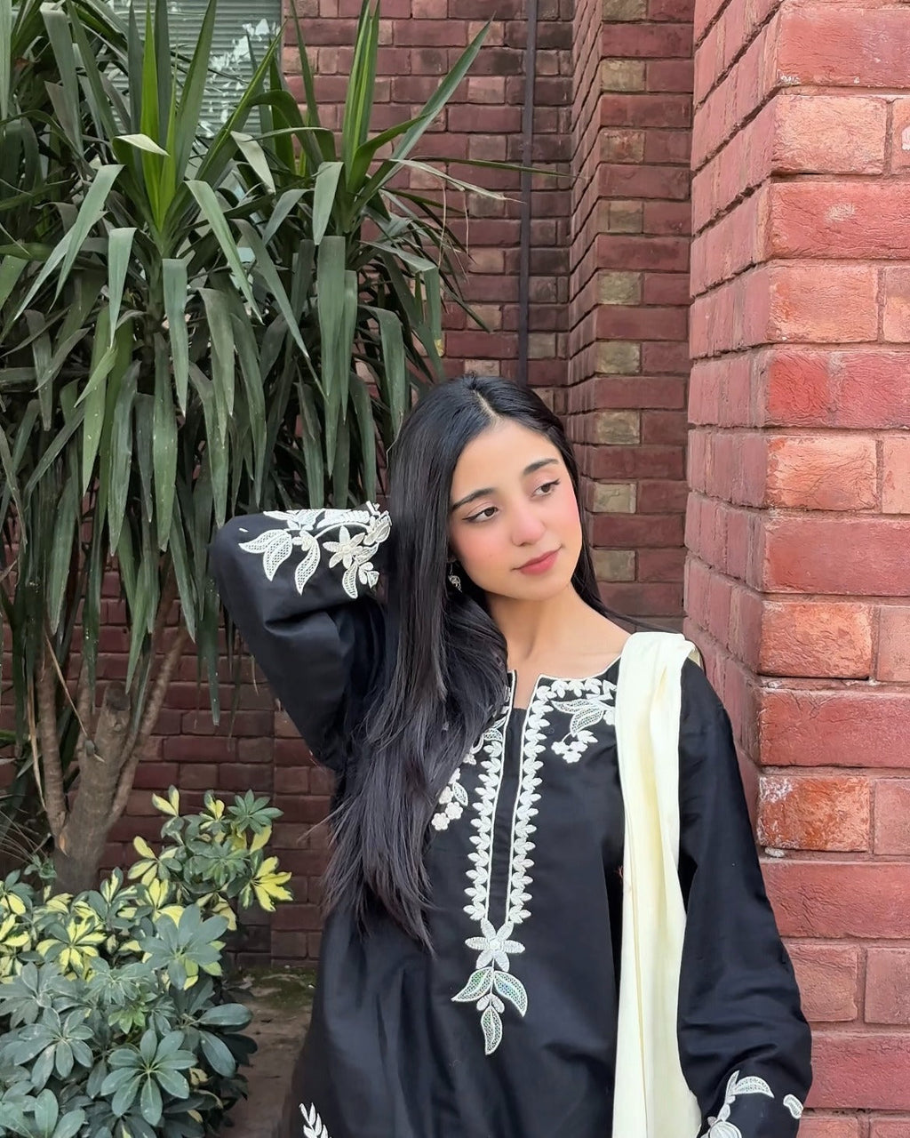 Sadaf Emb Cut Work Cotton Lawn Dress (Stitched)