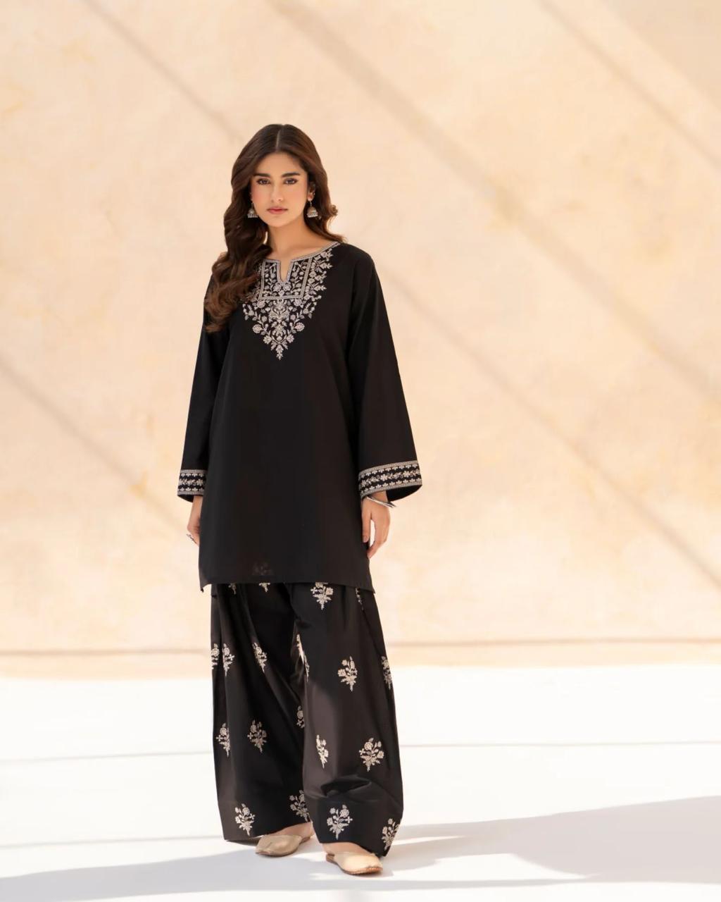 Black Pearl Embroidered Co-Ord