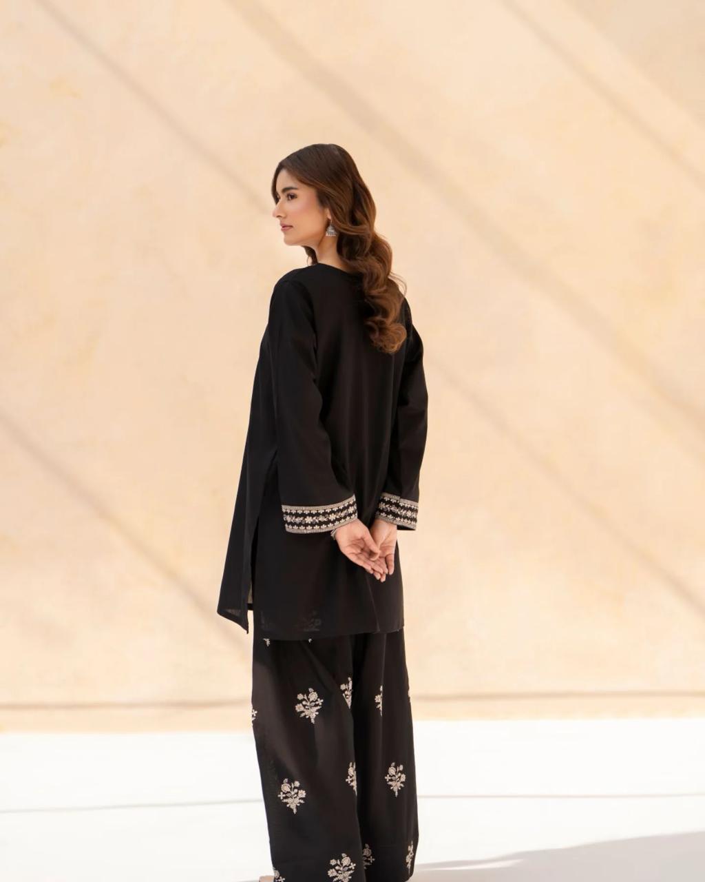 Black Pearl Embroidered Co-Ord