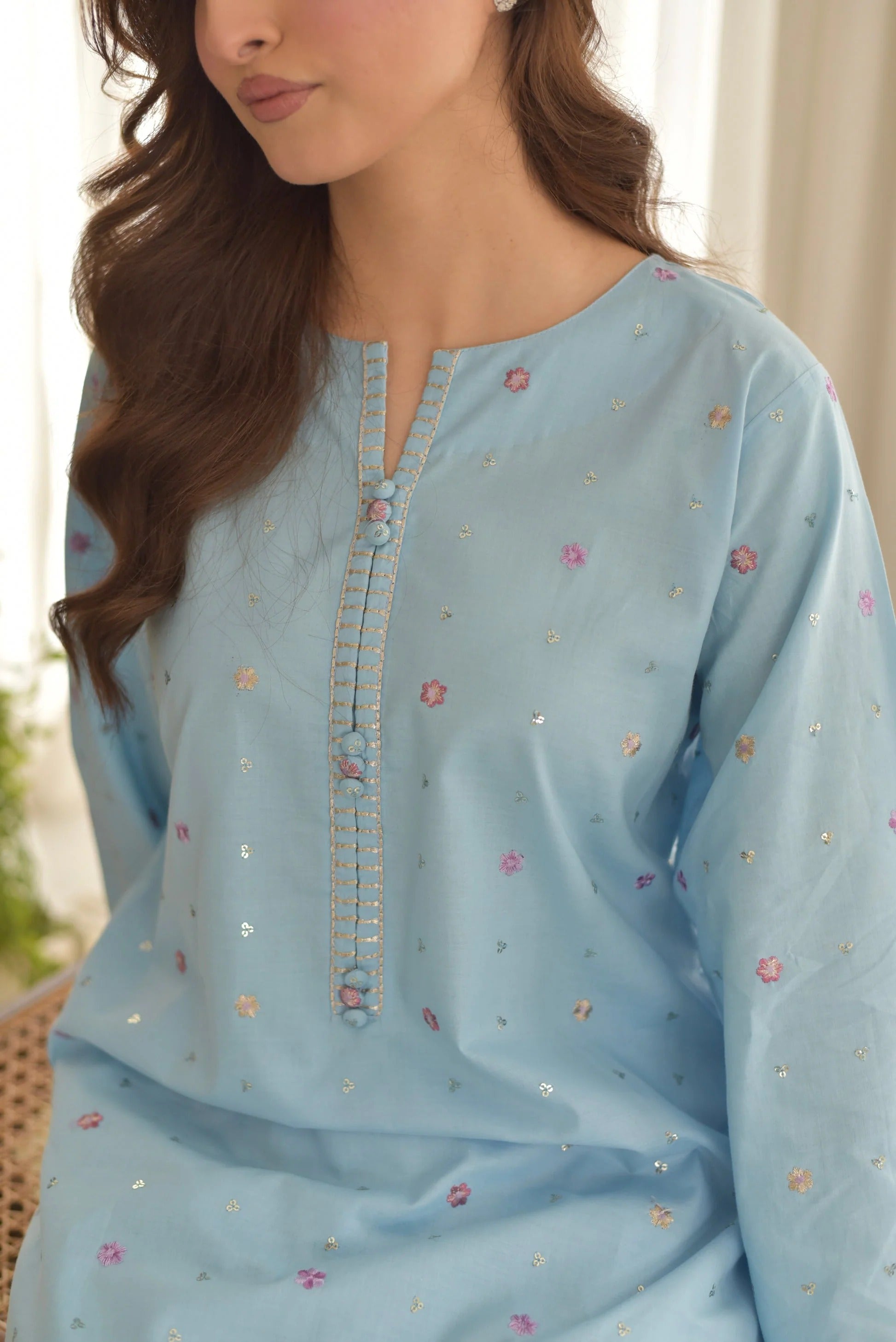 Airah – Cotton Law Embroidered 3PC
